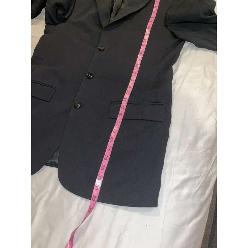 Emanuel Ungaro Mens Black Wool Suit Jacket Blazer 39L/33W